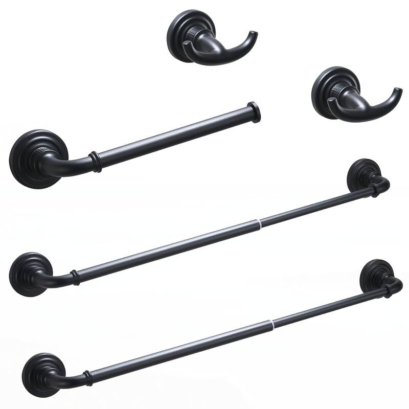 4-Pieces Bathroom Towel Rack 24 Inches Adjustable