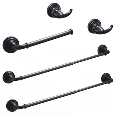 4-Pieces Bathroom Towel Rack 24 Inches Adjustable