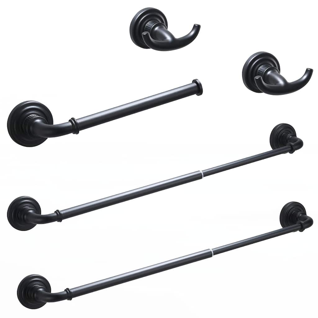4-Pieces Bathroom Towel Rack 24 Inches Adjustable