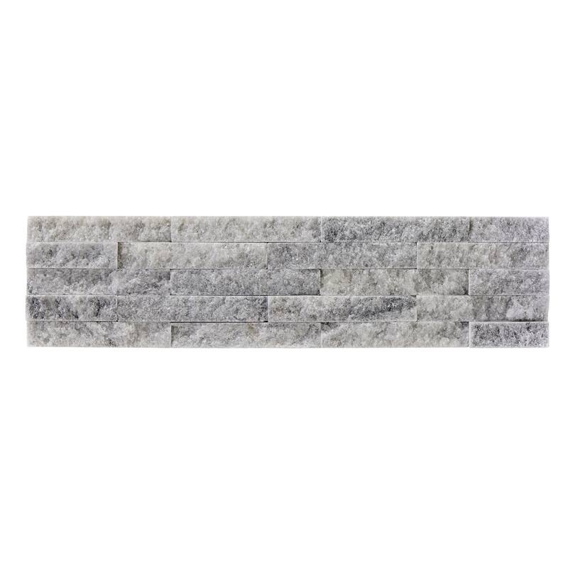 Slender Strip 3 in. x 12 in. Panel and 3 in. x 12 in. Corner Marble Wall Tile