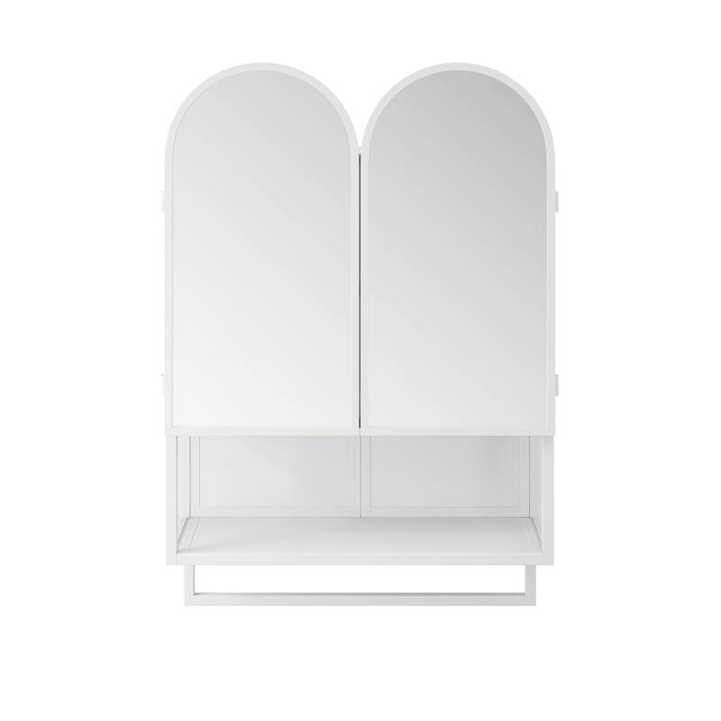 23.62" Modern Double-Arched Mirror Cabinet