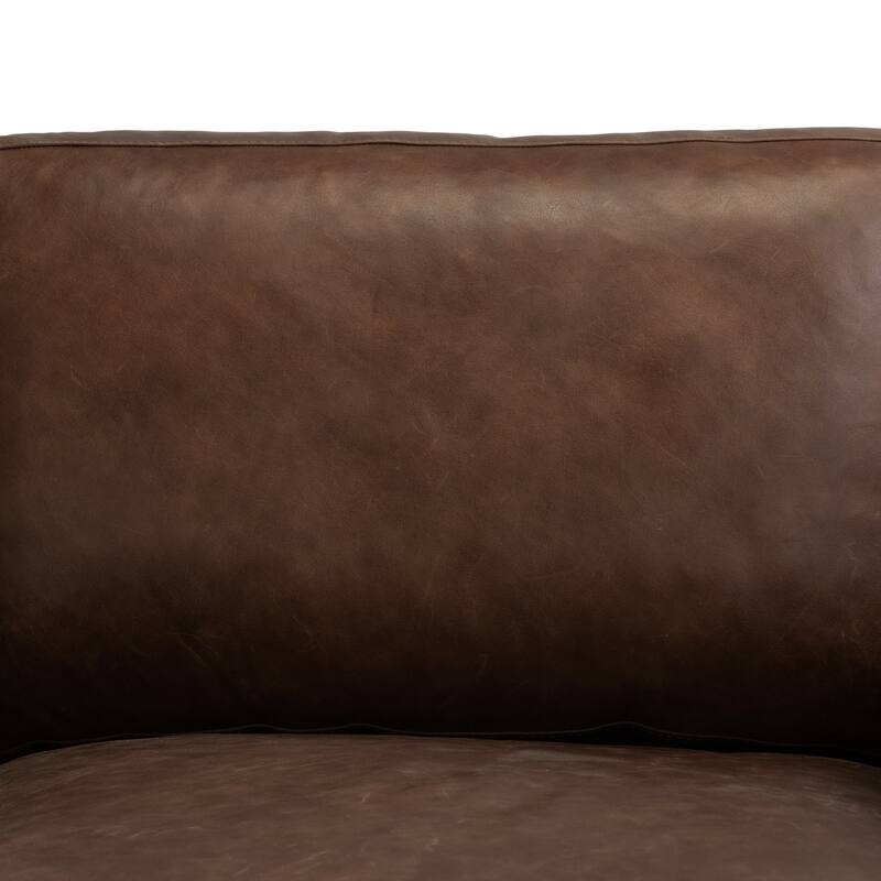 Poly & Bark Sorrento 35" Lounge Chair - Full Grain Genuine Italian Leather