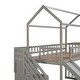 preview thumbnail 24 of 26, Twin Loft Bed with Slide & Storage Stairs - Whimsical House Design for Kids