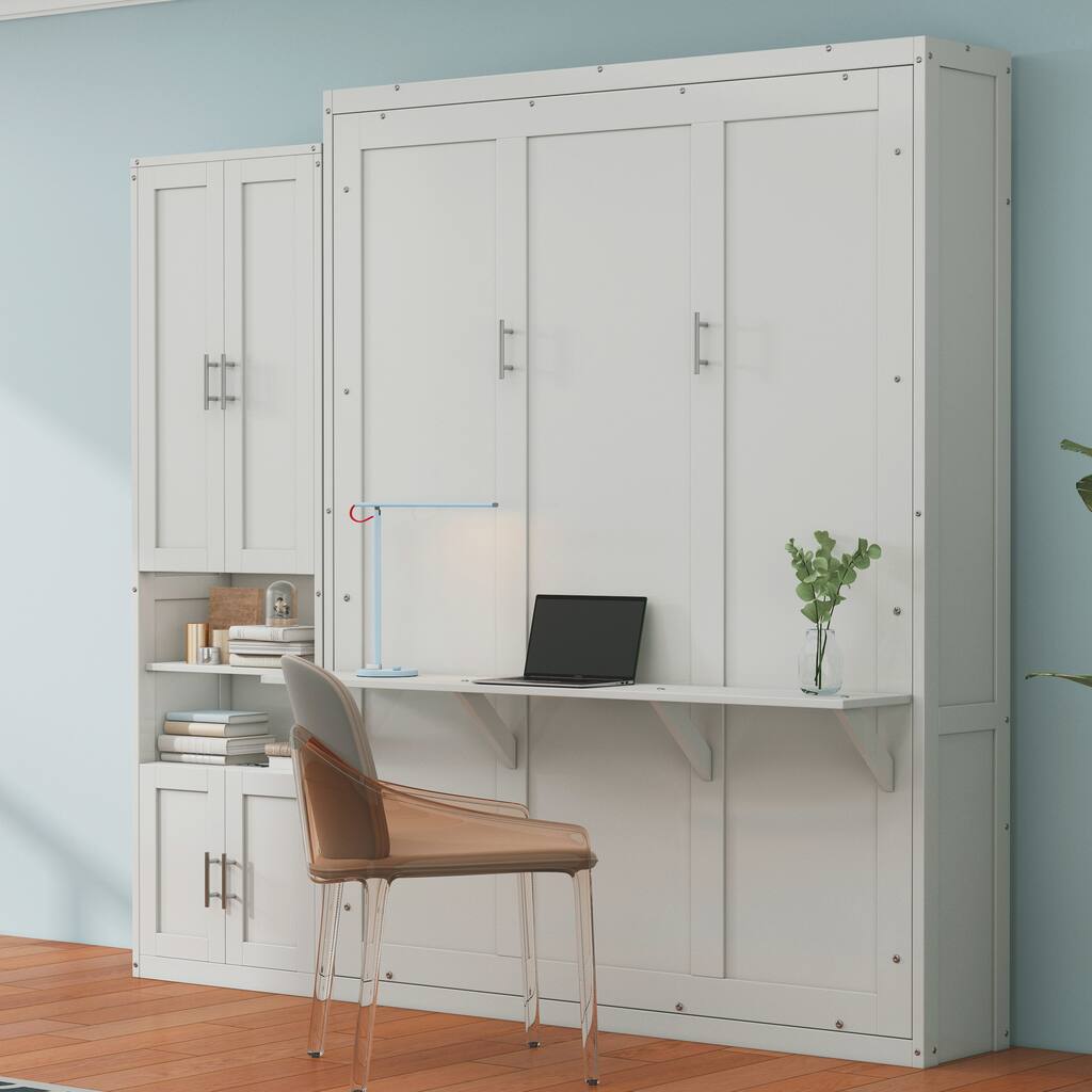 Multifunctional Design Full Size Murphy Bed Cabinet Bed Folding Wall Bed