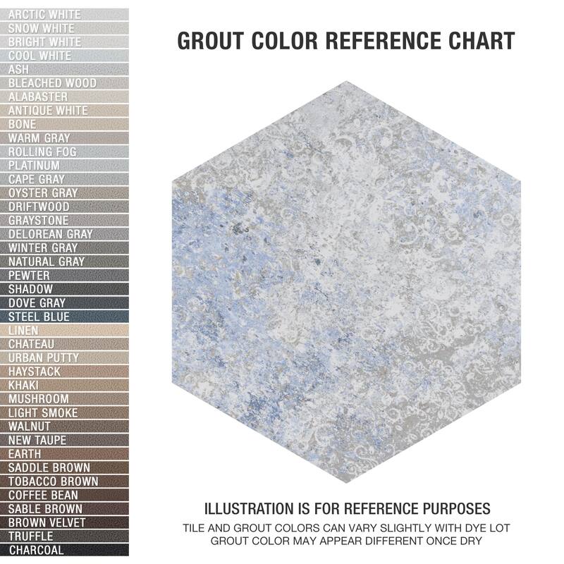 Merola Tile Emotion Hex Grey 9-7/8" x 11-1/4" Porcelain Floor and Wall Tile