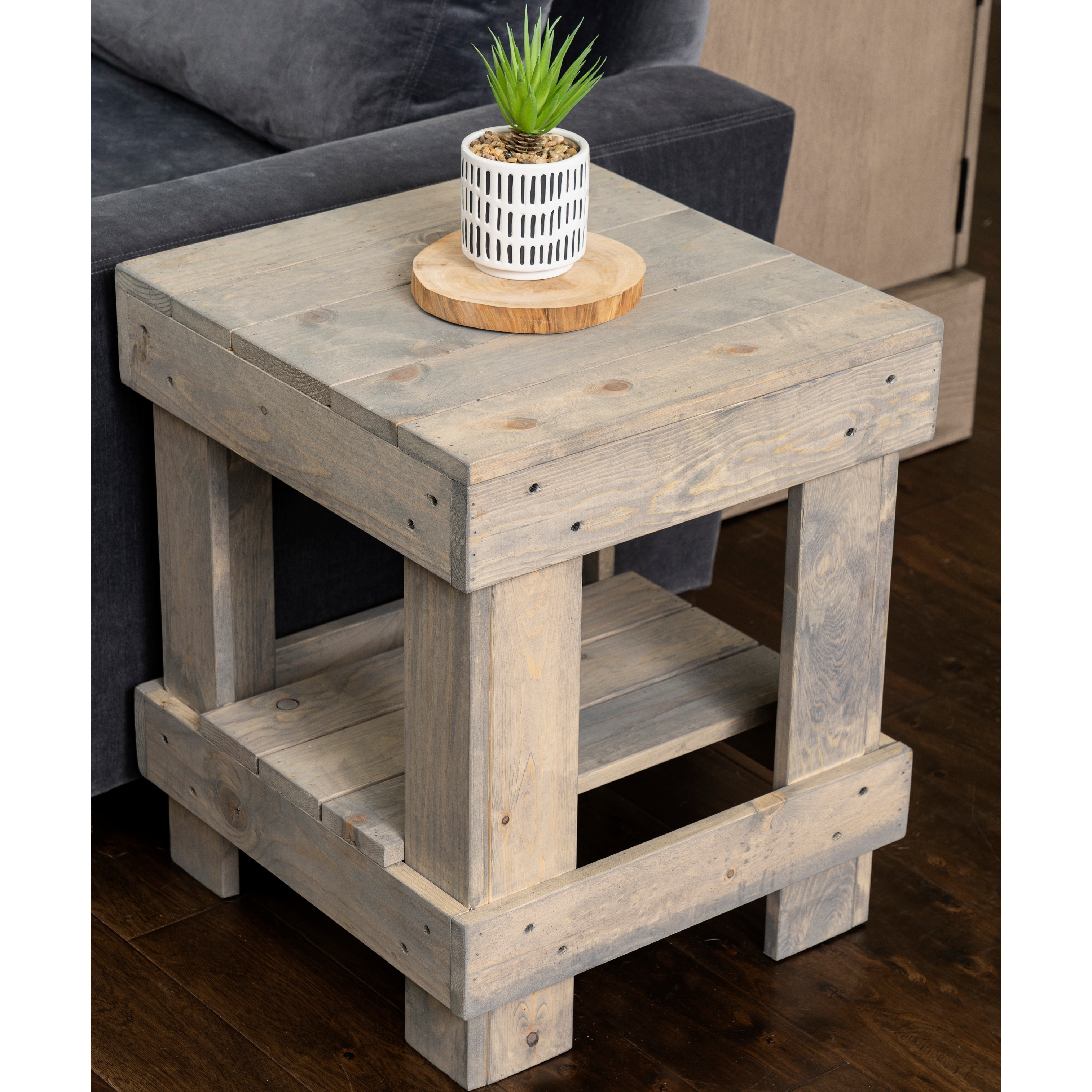 Landmark pine wood end clearance table