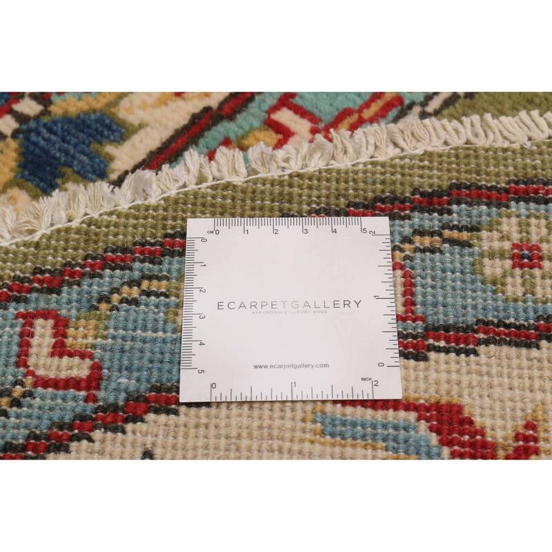 ECARPETGALLERY Hand-knotted Uzbek Ghazni Olive Wool Rug - 4'10 x 4'10
