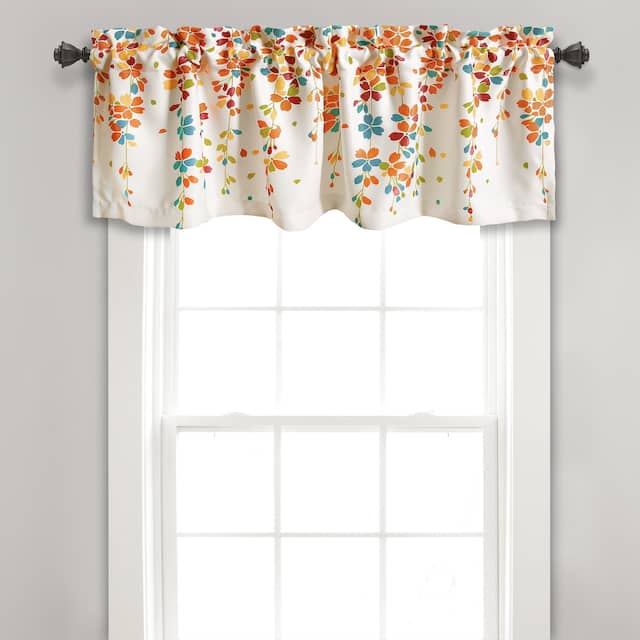 Lush Decor Weeping Flower Room Darkening Window Curtain Valance - 52x18