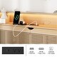 preview thumbnail 6 of 5, Queen Upholstered Bed Frame with Storage Headboard, 2 Drawers, RGB LED, Charging Ports, Heavy Duty, Noise-Free Design, Natural