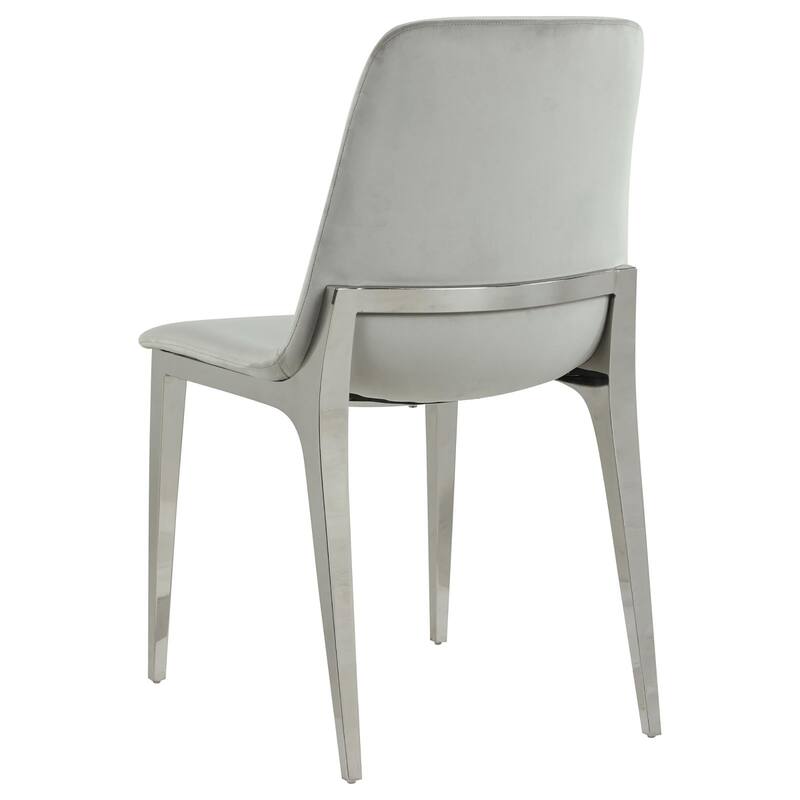 Light Grey and Chrome Side Chairs (Set of 4)