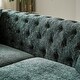preview thumbnail 8 of 18, 82" Chenille Pull Buckle Sofa with Copper Nail Decoration Armrest