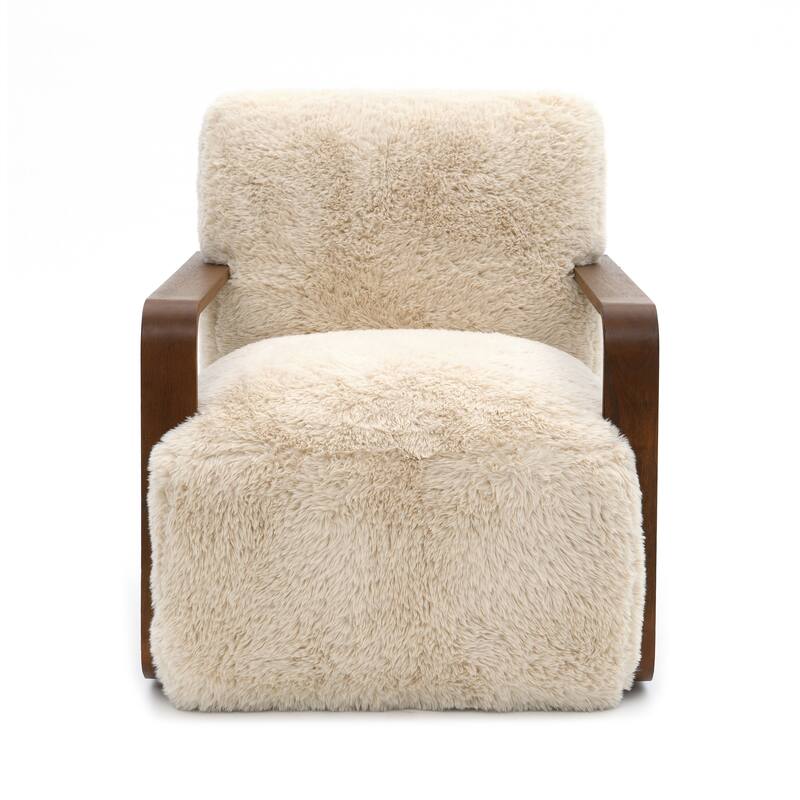 Furniture of America Neyra Modern 28-inch Faux Fur Accent Arm Chair