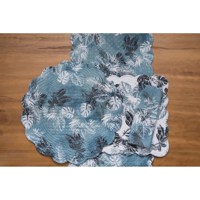 Bruno Palms Round Placemats Set of 6, 17"