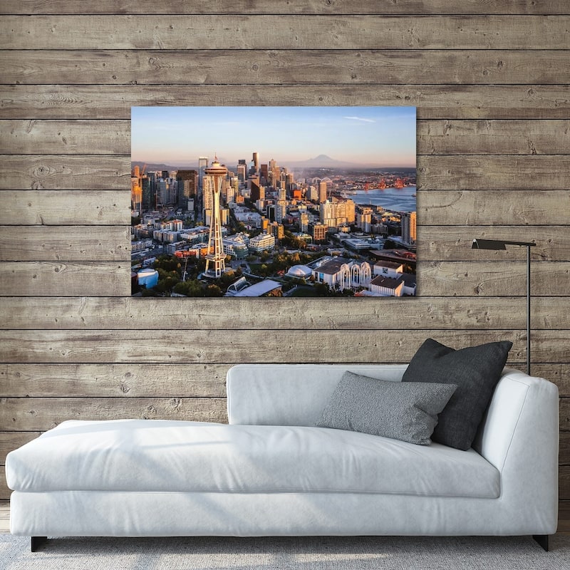 Space Needle And Skyline, Seattle Print On Acrylic Glass by Matteo Colombo - 24x32x0.25