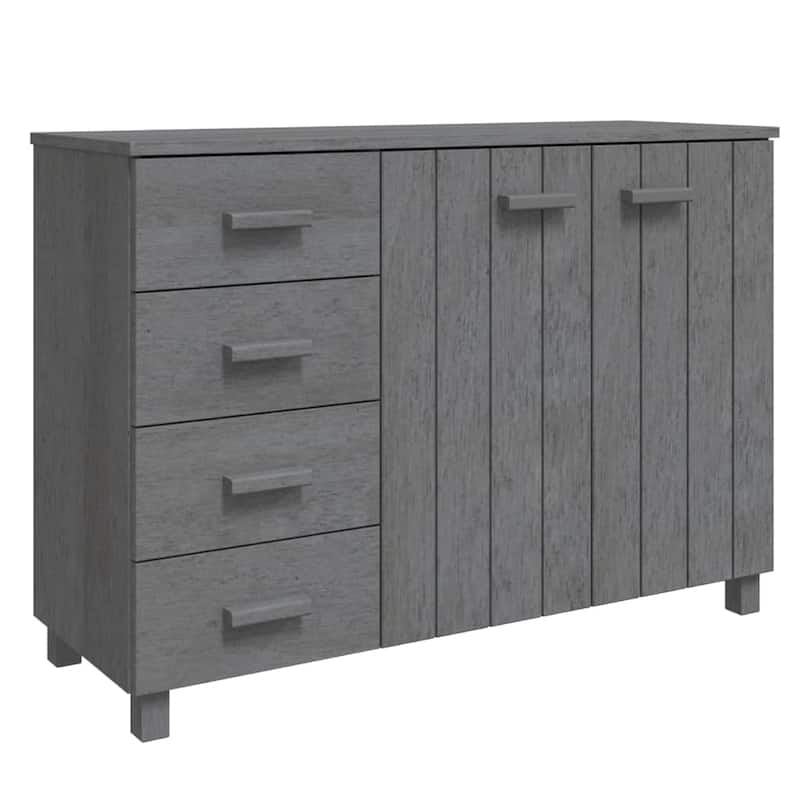 vidaXL Sideboard Buffet Console Cabinet for Kitchen HAMAR Solid Wood Pine - 44.5" x 15.7" x 31.5"