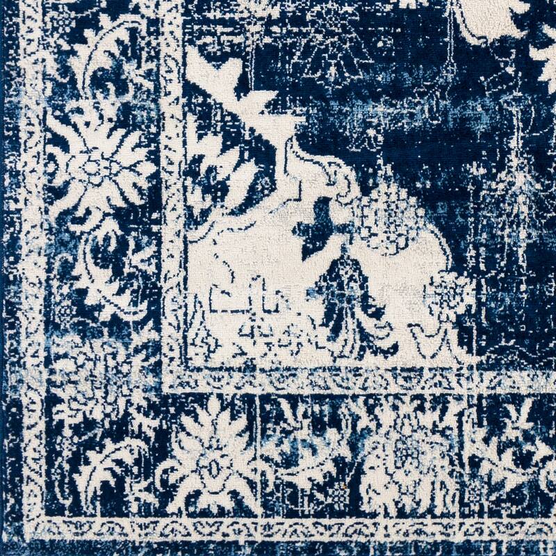 Livabliss Clairee Distressed Medallion Area Rug