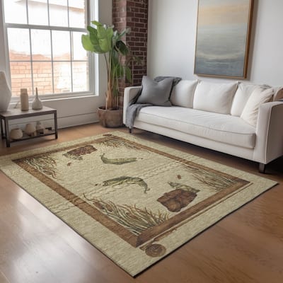 Premium Washable Super Soft Fishing Dreams Mayfield Rug