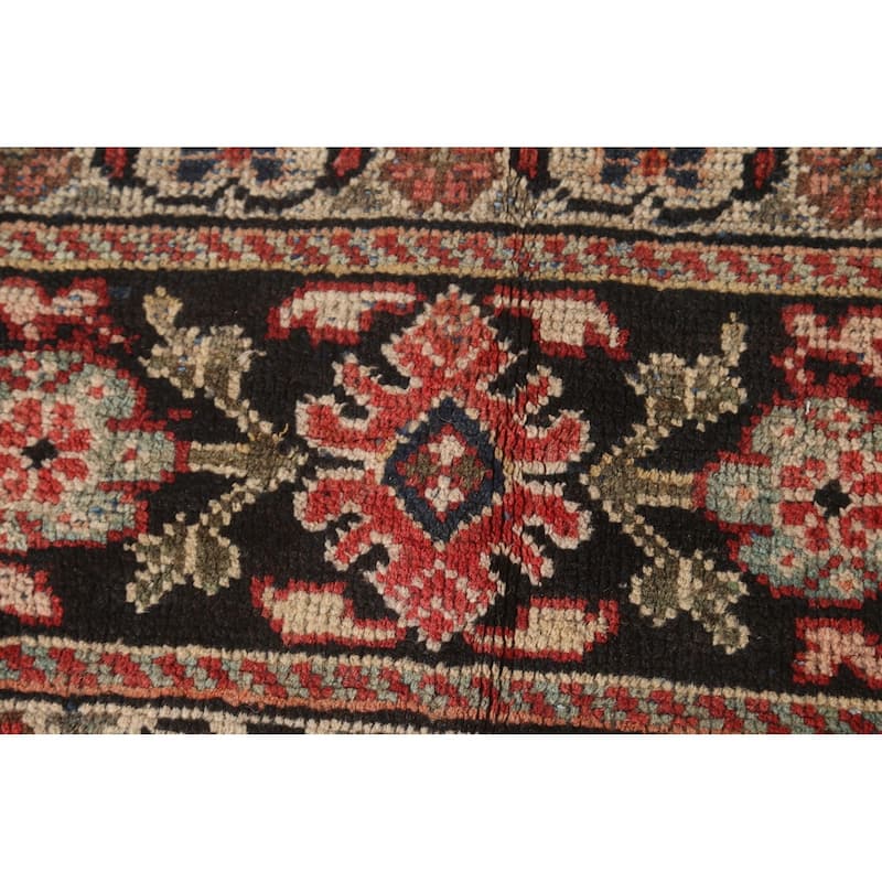 Pre-1900 Antique Floral Mahal Persian Area Rug Handmade Wool Carpet - 9'2"x 12'10"