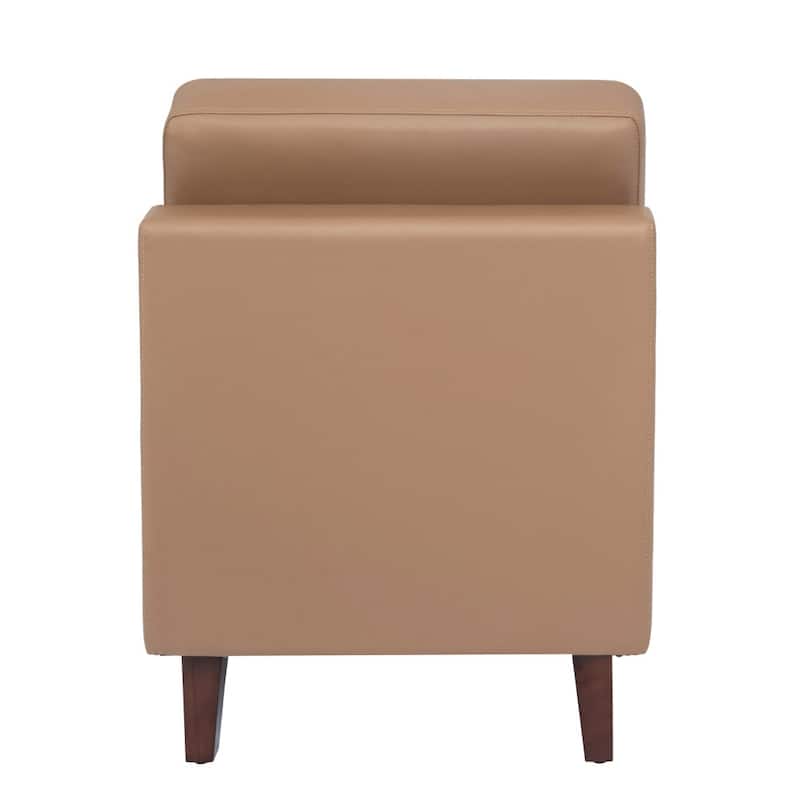 Commercial Modular Armless Middle Chair with Solid Wood Legs - 28.25"W x 31.5"D x 31.75"H