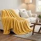 preview thumbnail 33 of 76, Superior Alaska Quilted Diamond Plush Fleece Blanket For Couch or Bed Throw - Gold