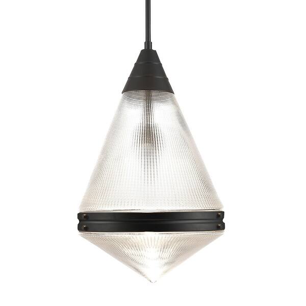 slide 1 of 1, Maxim 10395 Hargreaves 1 Light 14" Wide Pendant Black