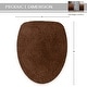 preview thumbnail 64 of 189, Home Weavers Waterford Collection Cotton Toilet Lid Rug | Elastic Fit | Fit Most Standard Toilet Lid | 18"x18"