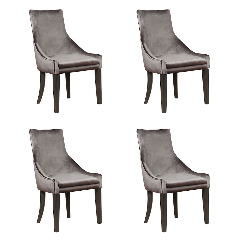 Rexford Grey and Charcoal Upholstered Chairs (Set of 4)
