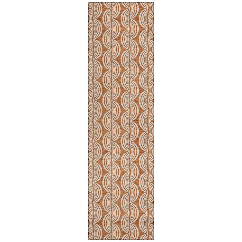 Machine Washable Indoor/ Outdoor Contemporary Chantille Rug