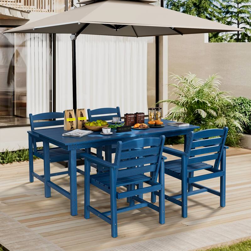 5 Piece HDPE Outdoor Dining Table Sets
