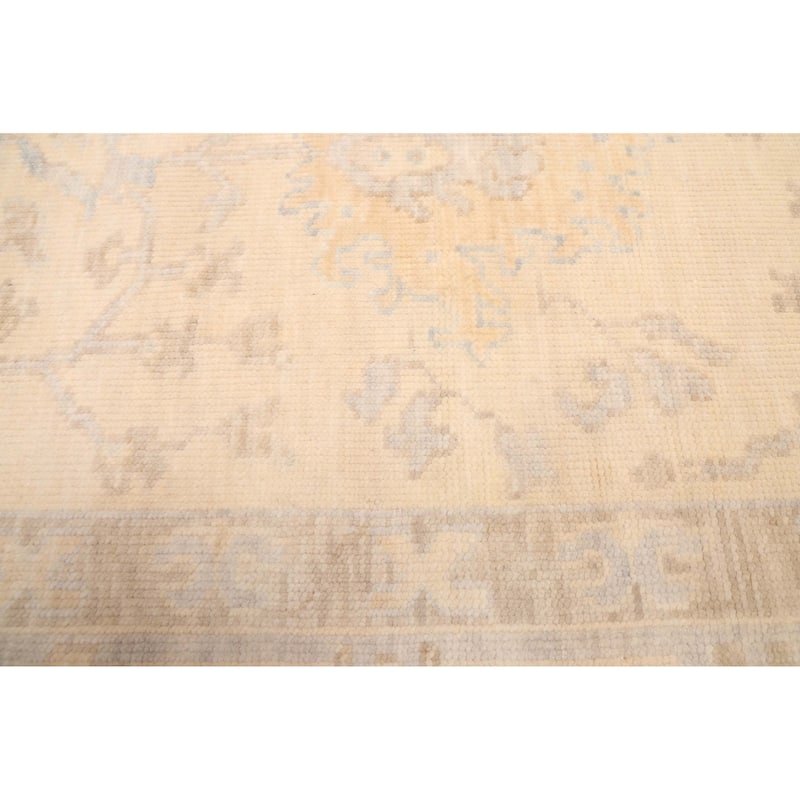 ECARPETGALLERY Hand-knotted Modern Oushak Light Khaki Wool Rug - 8'2 x 10'0