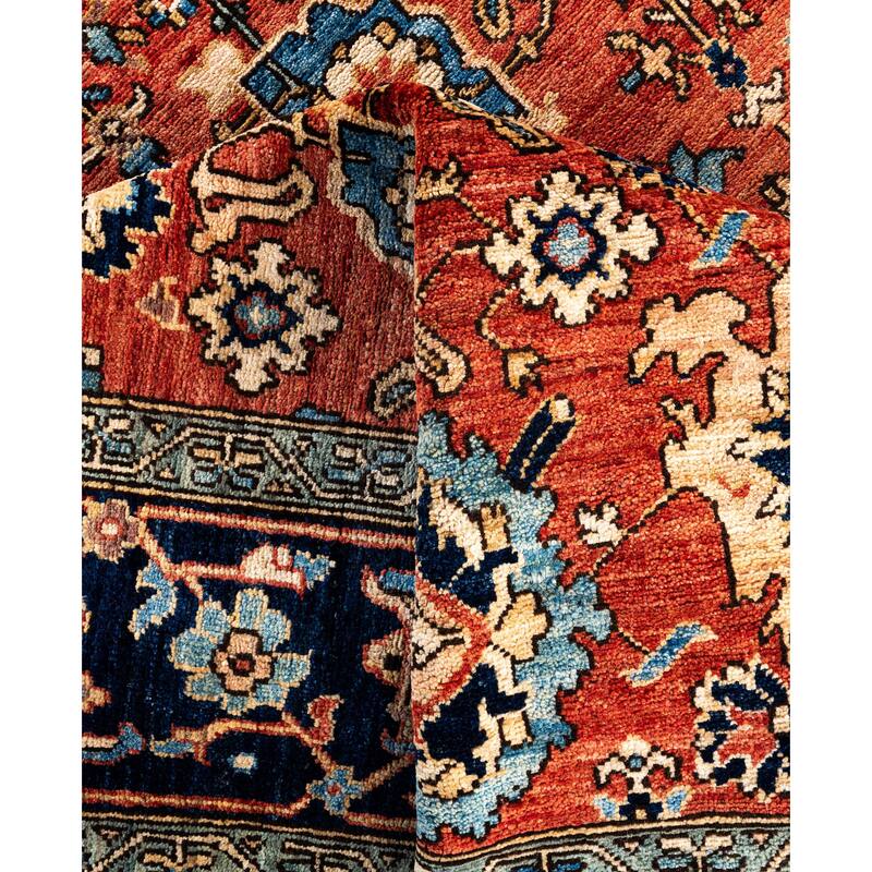 Serapi One-of-a-Kind Hand-Knotted Area Rug - Orange - 8' 0" x 9' 10"