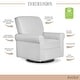 preview thumbnail 6 of 18, Evolur London Upholstered Plush Seating Glider Swivel, Ergonomically Designed for Nursery