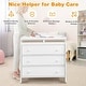 preview thumbnail 20 of 29, Baby Changing Table Infant Diaper with 3 Drawers and Safety Belt-Brown - 35.5" x 23" x 39" (L x W x H)