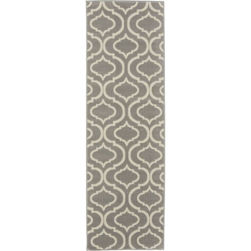 Bemeg Power Loomed Abstract Non Skid Stain Resistant Area Rug By HomeRoots - 72' X '24' X '0.5