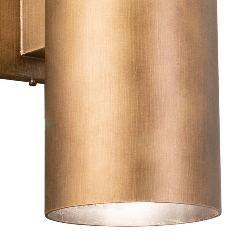 Chiasso Aluminum 2-Light Cylinder Outdoor Wall Lantern