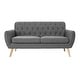 preview thumbnail 9 of 19, Bernice Mid-century Modern Petite Sofa by Christopher Knight Home Grey