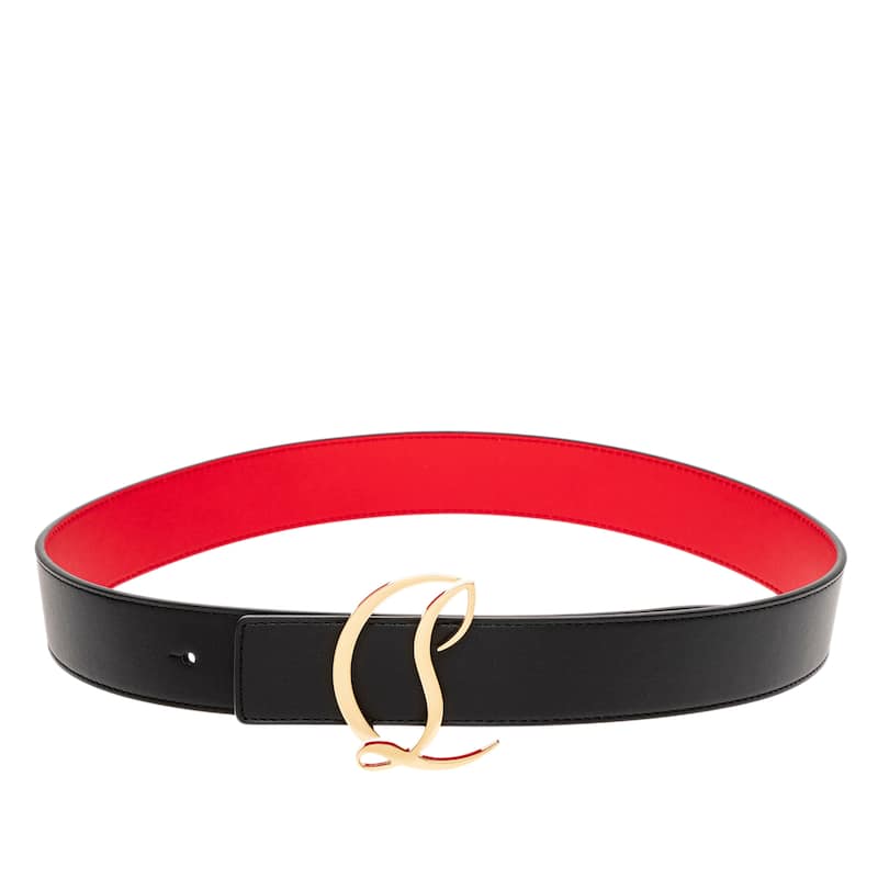 Christian Louboutin CL Logo Belt 1.4" Wide - 75