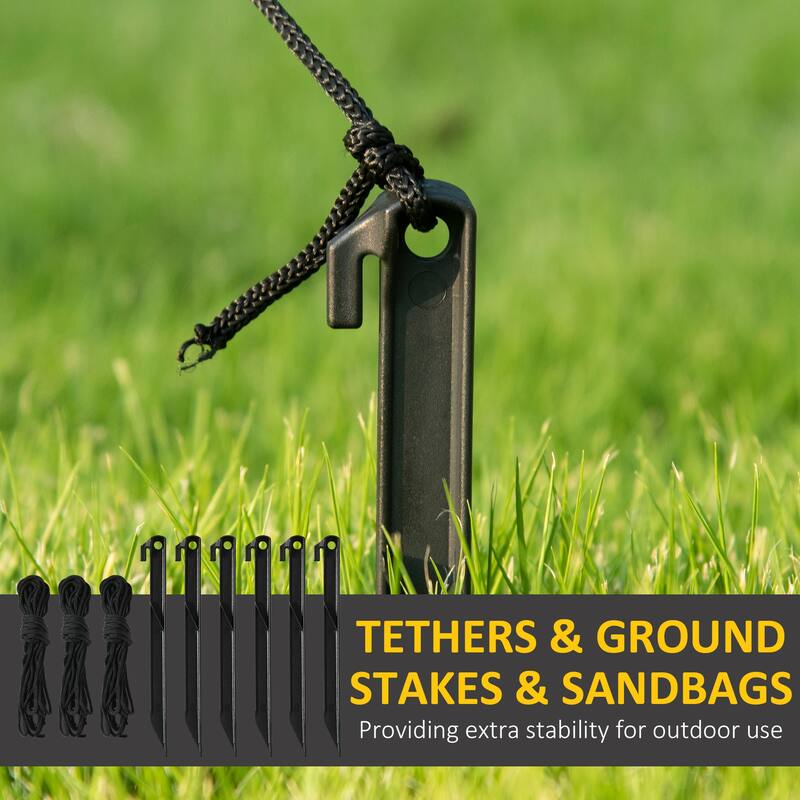 Outsunny 8ft Inflatable Christmas Smiling Santa Claus with Gift Bag, Blow-Up Outdoor LED