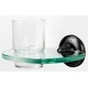 preview thumbnail 3 of 1, Alno Glass Wall Mounted Tumbler and Holder from the Sierra Bath Dark Bronze