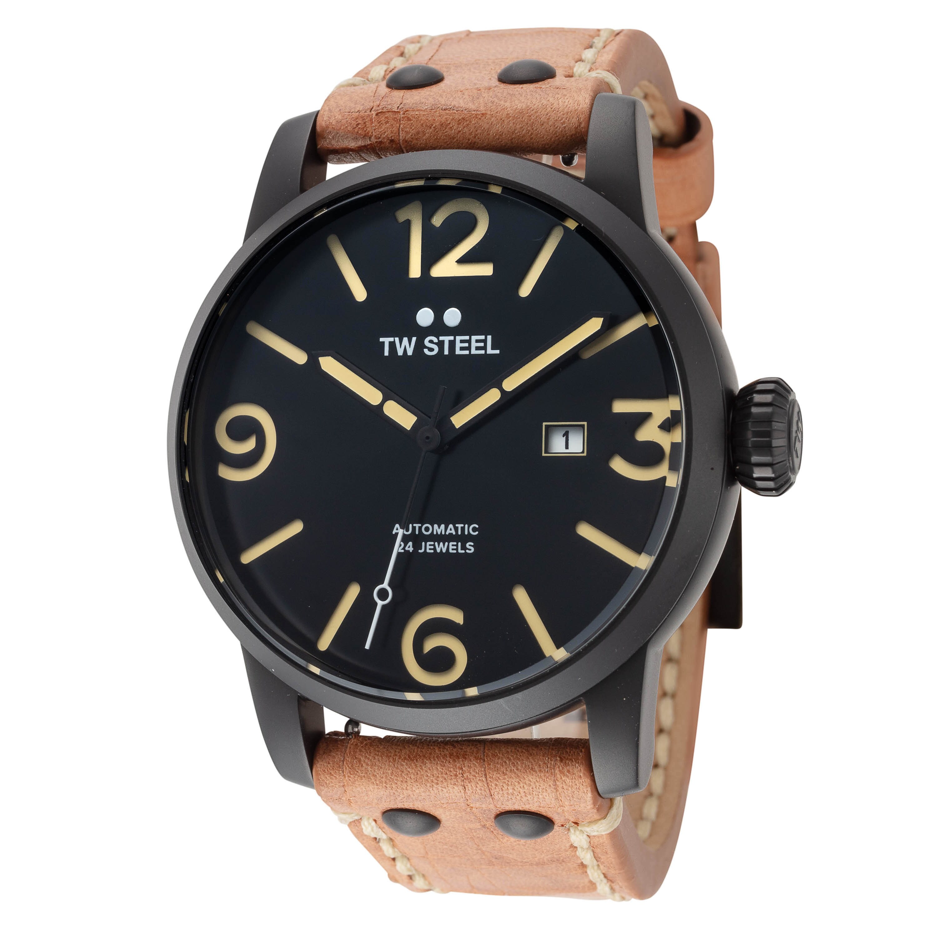 TW Steel Men's Maverick 48mm Automatic Watch TWS-MS36 - Brown - N