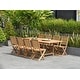 preview thumbnail 13 of 11, Certified Teak Patio Dining Set, Extendable Table and Foldable Chairs, Ideal for Outdoors 9pc - Side Chairs