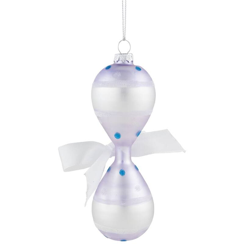 Baby Boy's First Christmas 2023 Glass Ornament - 5"