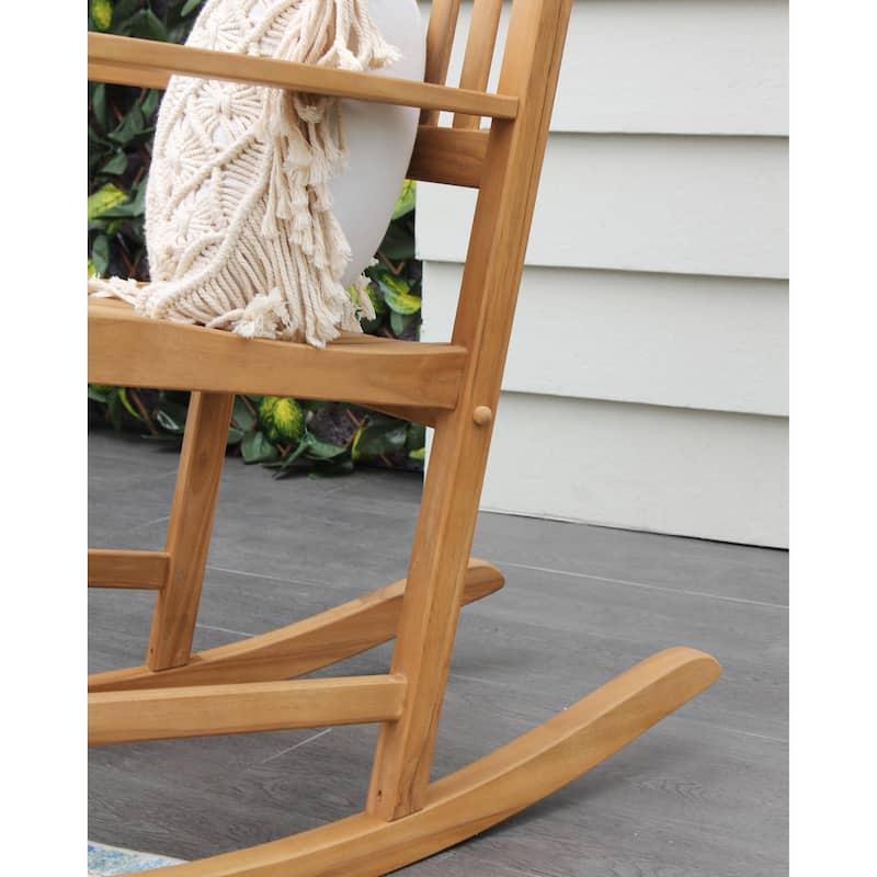 Cambridge Casual Austin Teak Wood Outdoor Rocking Chair