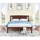 preview thumbnail 9 of 12, Full Size Wood Platform Bed Frame with Headboard, Slatted, Modern Style