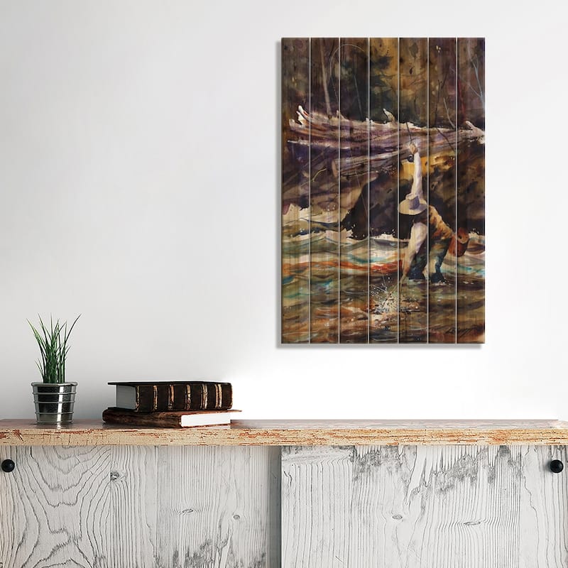 Almost There Print On Wood by Dean Crouser - Multi-Color