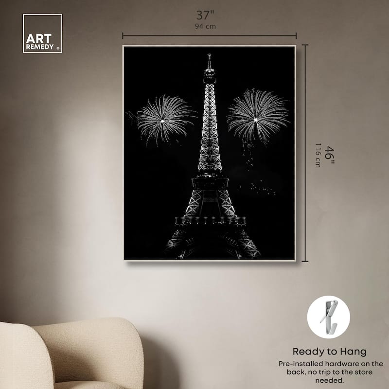 Fireworks Over Paris Canvas by Art Remedy