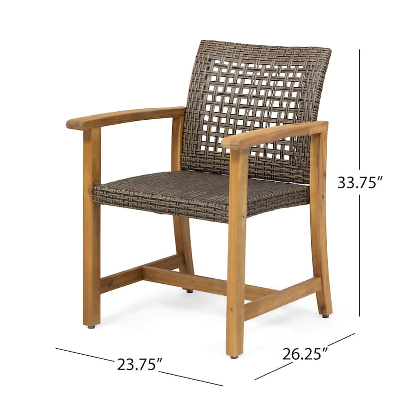 Edgewood Outdoor 8 Seater Acacia Wood Dining Set with Expandable Table by Christopher Knight Home