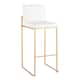 Option White Faux Leather & Gold