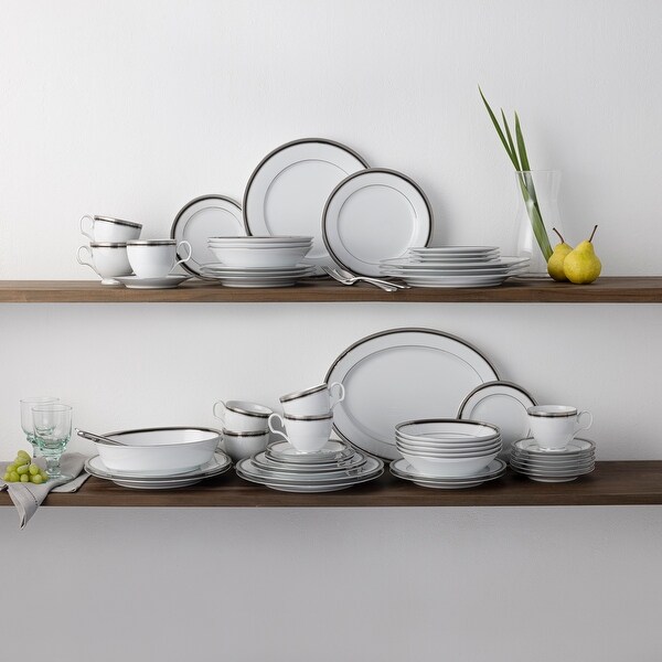 Noritake Austin Platinum 50-Piece Dinnerware Set, Service For 8