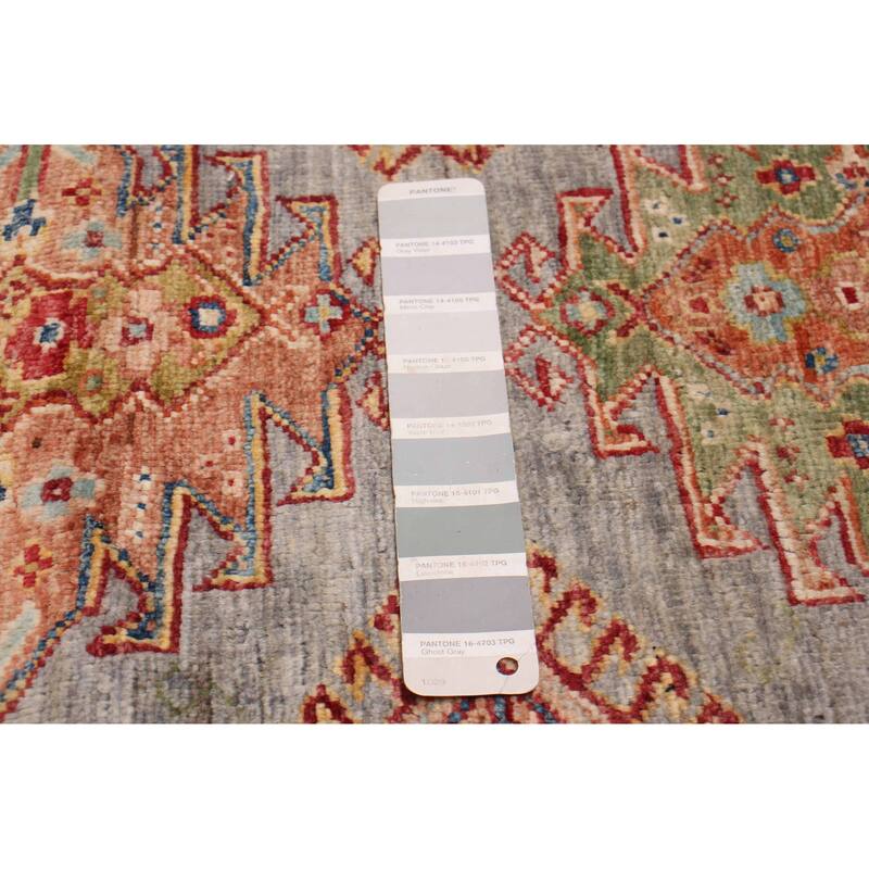 ECARPETGALLERY Hand-knotted Modern Ersari Light Grey Wool Rug - 2'9 x 8'0